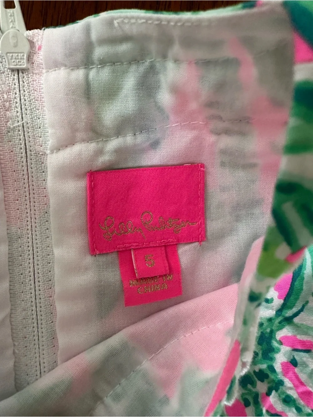 Lilly Pulitzer classic girls shift dress Pink & Green size 5